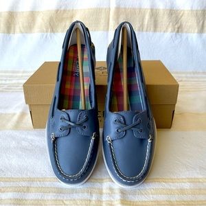 Sperry Women’s Authentic Original Skimmer Boat Shoe Leather Grey New in Box SZ 8